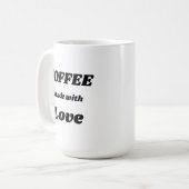Kaffee gemacht mit der Liebe-Tasse Kaffeetasse (Vorderseite Links)