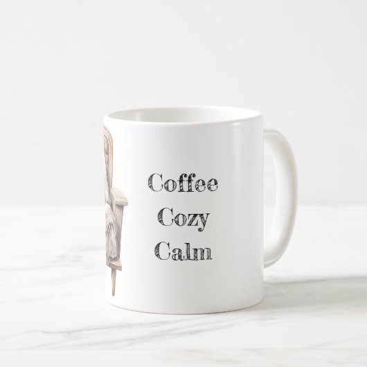 Kaffee, gemütlich, ruhig: Relaxative Tasse (VorderseiteRechts)