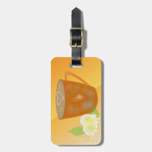 Kaffee Gepäckanhänger (Vorderseite vertikal)