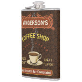 Kaffee-Geschäft mit der Tasse schaffen Ihr eigenes Flachmann (Links)