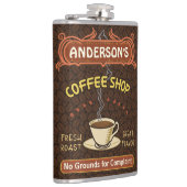 Kaffee-Geschäft mit der Tasse schaffen Ihr eigenes Flachmann (Rechts)