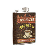 Kaffee-Geschäft mit der Tasse schaffen Ihr eigenes Flachmann (Rechts)