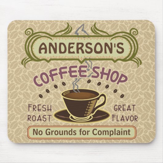 Kaffee-Geschäft mit Schale schaffen Ihr eigenes Mousepad (Vorne)