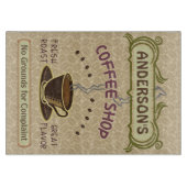 Kaffee-Geschäft mit Schale schaffen Ihr eigenes Schneidebrett (Vorderseite)