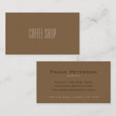 Kaffee-Geschäfts-berufliche Geschäfts-Karte Visitenkarte (Vorne/Hinten)