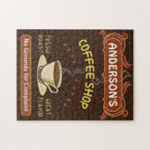 Kaffee-Geschäfts-Tasse stellen Ihr eigenes Puzzle (Horizontal)
