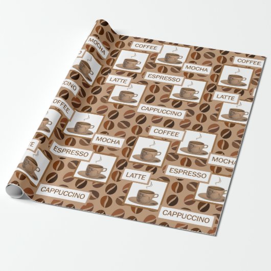 Kaffee Geschenkpapier (Ungerollt)