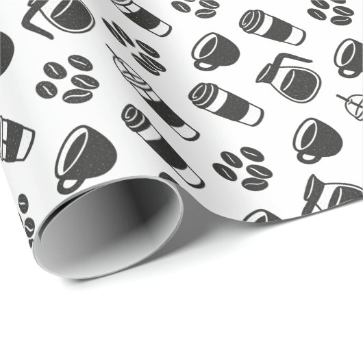 Kaffee Geschenkpapier (Rolleneckpunkt)