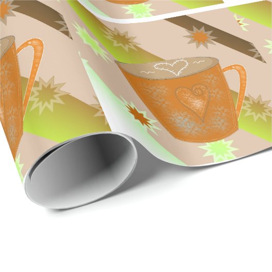 Kaffee Geschenkpapier (Rolleneckpunkt)