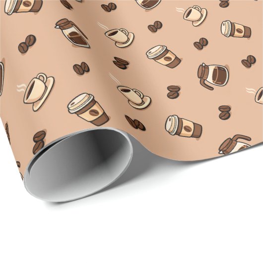 Kaffee Geschenkpapier (Rolleneckpunkt)