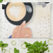 Kaffee? Geschirrtuch (Gefaltet)
