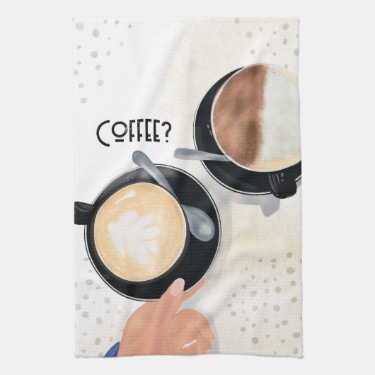 Kaffee? Geschirrtuch (Vertikal)