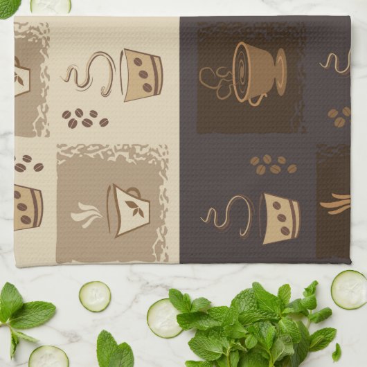 Kaffee Geschirrtuch (Gefaltet)