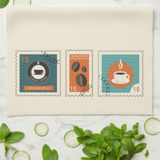 Kaffee Geschirrtuch (Gefaltet)