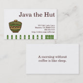 Kaffee-Getränk-Lochkarte Treuekarte (Vorne/Hinten)