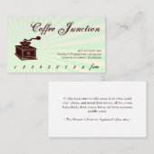 Kaffee-Getränk-Punch/Loyalty-Card Treuekarte (Vorne/Hinten)