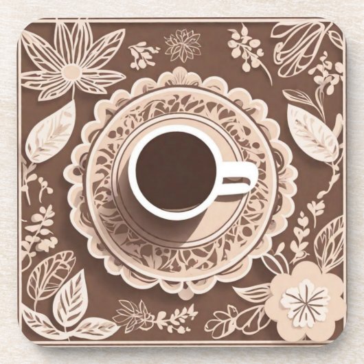 Kaffee Getränkeuntersetzer (Vorderseite)