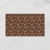 Kaffee Getreide Beans Dark Roast Brown Koffein Platzkarte (Rückseite)