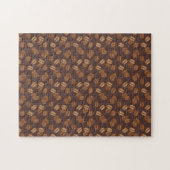 Kaffee Getreide Beans Dark Roast Brown Koffein Puzzle (Horizontal)
