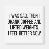 Kaffee & Gewichte Magnet (Vorne)