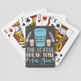 Kaffee gibt die Kaffeepause Spielkarten