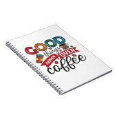 Kaffee gibt es viel Gutes über Kaffee Notizblock (Rechte Seite)