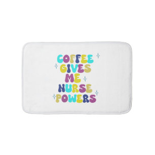 Kaffee gibt mir die Power Badematte