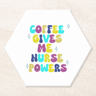 Kaffee gibt mir die Power Untersetzer