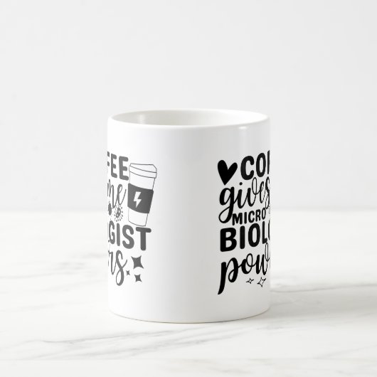 Kaffee gibt mir mikrobiologische Power Kaffeetasse (Mittel)
