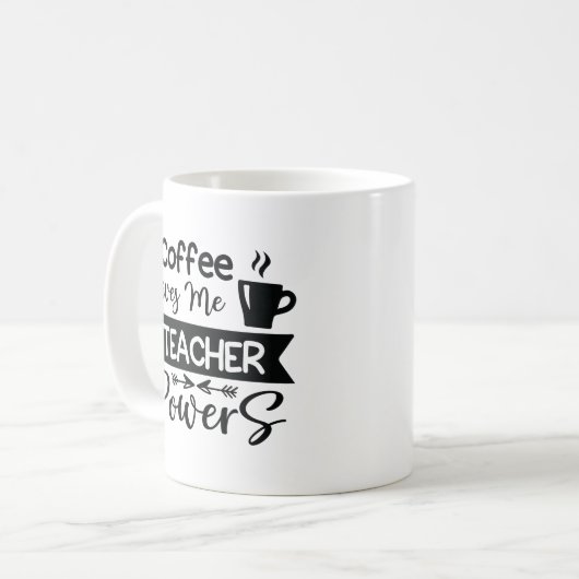 Kaffee gibt mir Power Kaffeetasse (Vorderseite Links)