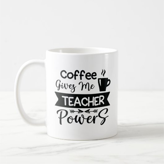 Kaffee gibt mir Power Kaffeetasse (Links)