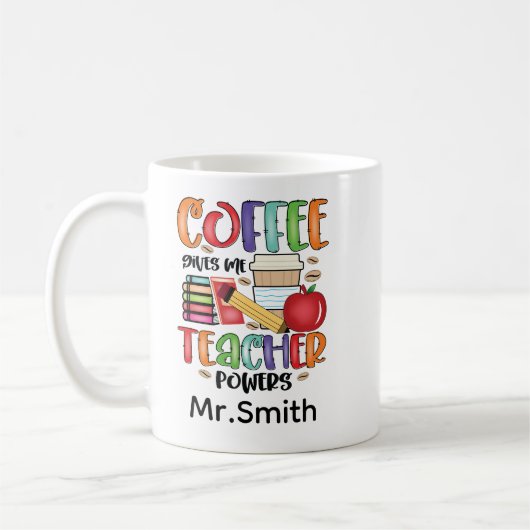 Kaffee gibt mir Power Kaffeetasse (Links)