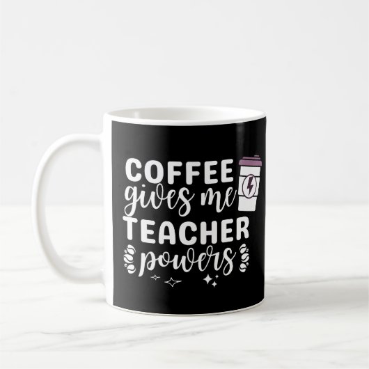 Kaffee gibt mir Power Kaffeetasse (Links)