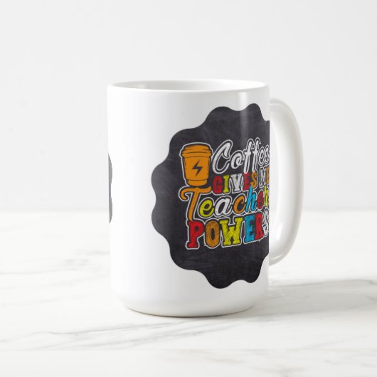 Kaffee gibt mir Power Kaffeetasse (VorderseiteRechts)