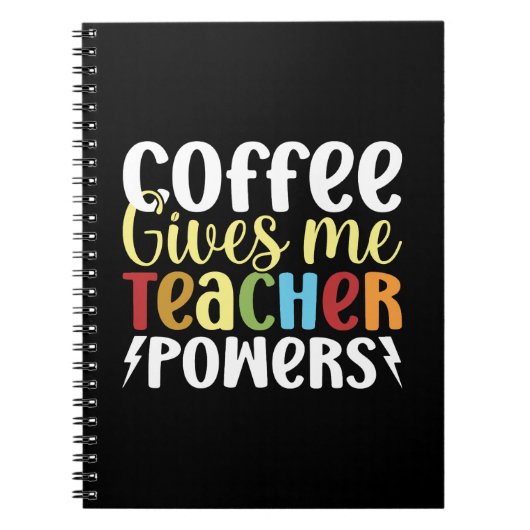 Kaffee gibt mir Power Notizblock (Vorderseite)
