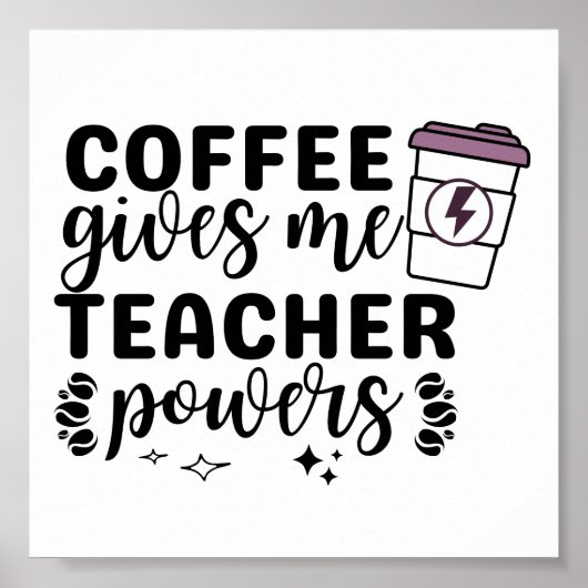 Kaffee gibt mir Power Poster (Vorne)