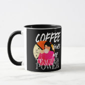 Kaffee gibt mir Power | Retro Funny Tasse (Links)