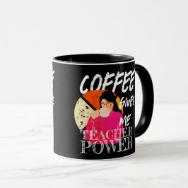 Kaffee gibt mir Power | Retro Funny Tasse