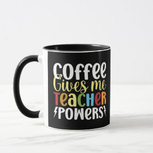 Kaffee gibt mir Power Tasse