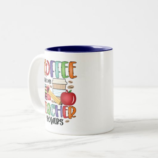 Kaffee gibt mir Powern Tasse (Vorderseite Links)