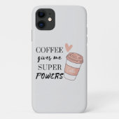 Kaffee gibt mir super Power Case-Mate iPhone Hülle (Rückseite)