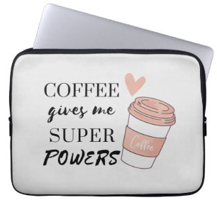Kaffee gibt mir super Power Laptopschutzhülle