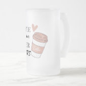 Kaffee gibt mir super Power Mattglas Bierglas (VorderseiteRechts)