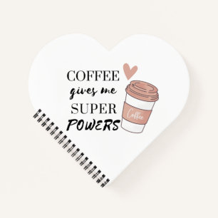 Kaffee gibt mir super Power Notizblock