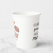 Kaffee gibt mir super Power Pappbecher (Links)