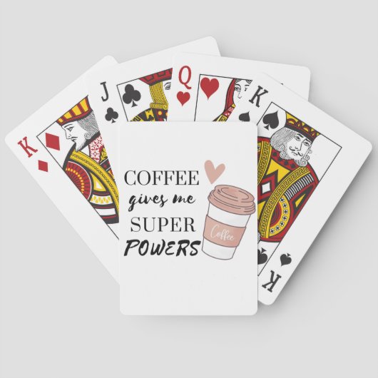 Kaffee gibt mir super Power Spielkarten (Rückseite)