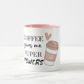 Kaffee gibt mir super Power Tasse (Zentrum)