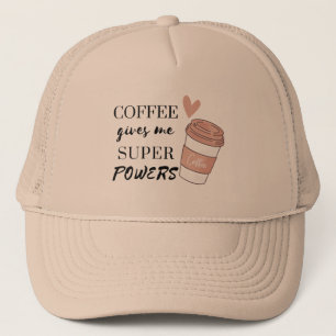 Kaffee gibt mir super Power Truckerkappe