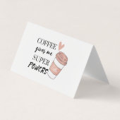 Kaffee gibt mir super Power Visitenkarten (Vorderseite)