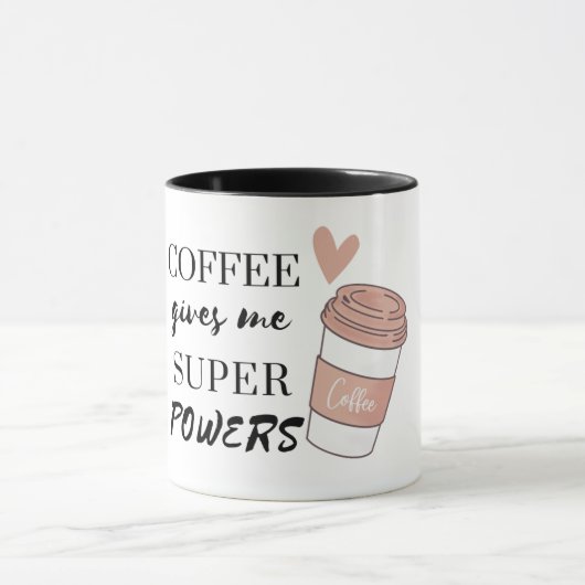 Kaffee gibt mir super Power Zwei-Tone-Co Tasse (Zentrum)